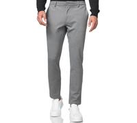 Anzughose INDICODE "INRoedekro", Herren, Gr. 33, Länge 32, grau (grau melange), Web, Obermaterial: 65% Polyester, 35% Baumwolle, unifarben, slim fit knöchellang, Hosen Anzughose, gepflegter Look mit g