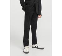 Anzughose JACK & JONES JUNIOR "JJEJAXON bietet Komfort durch elastische Passform", Jungen, Gr. 140, N-Gr, schwarz, Jersey, Obermaterial: 79% Polyester, 18% Viskose, 3% Elasthan, unifarben, slim fit kn