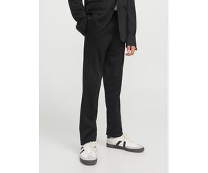 Anzughose JACK & JONES JUNIOR "JJEJAXON bietet Komfort durch elastische Passform", Jungen, Gr. 152, N-Gr, schwarz, Jersey, Obermaterial: 79% Polyester, 18% Viskose, 3% Elasthan, unifarben, slim fit kn