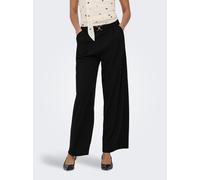 Anzughose JDY "JDYGEGGO LIFE BELT PANT JRS NOOS", Damen, Gr. XL (42), Länge 32, schwarz (schwarz detail:belt), Jersey, Obermaterial: 95% Polyester, 5% Elasthan, regular fit lang, Hosen Anzughose (2118