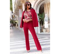 Anzughose LADY, Damen, Gr. 23, Kurzgrößen, rot, 75% Polyester, 21% Viskose, 4% Elasthan, unifarben, Hosen Anzughose (34011119-23) rot