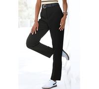 Anzughose LASCANA, Damen, Gr. 40, N-Gr, schwarz, Web, Obermaterial: 93% Polyester, 7% Elasthan, unifarben, straight fit lang, Hosen Anzughose, mit Bügelfalten, elegante Stoffhose mit Taschen, Business