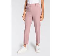 Anzughose LAURA SCOTT, Damen, Gr. 38, N-Gr, rosa, Web, Obermaterial: 90% Polyester, 10% Elasthan, figurumspielend 7/8-Länge, Hosen Anzughose, mit Bügelfalte, Topseller (62211927-38) rosa