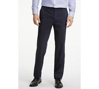 Anzughose LINDBERGH "Anzughose Modern Fit", Herren, Gr. 52, blau (navy), Obermaterial: 54% Polyester, 44% Wolle, 2% Elasthan; Futter: 95% Polyester, 5% Elasthan, meliert, normal, Hosen Anzughose (4760