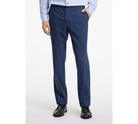 Anzughose LINDBERGH "Anzughose Modern Fit", Herren, Gr. 56, blau (mid navy mel), Obermaterial: 54% Polyester, 44% Wolle, 2% Elasthan; Futter: 95% Polyester, 5% Elasthan, meliert, normal, Hosen Anzugho