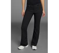 Anzughose MELROSE, Damen, Gr. 38, N-Gr, schwarz, Web, Obermaterial: 71% Polyester, 25% Viskose, 4% Elasthan, unifarben, ausgestellt lang, Hosen Anzughose, in Bootcut-Form, Topseller (813843-38)