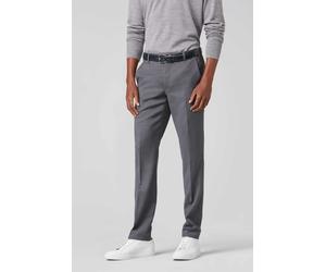 Anzughose MEYER "Bonn", Herren, Gr. 24, Normalgrößen, grau, 100% Wolle, unifarben, slim fit lang, Hosen Anzughose, mit Französischen Seitentaschen (47644766-24) grau