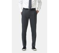 Anzughose MEYER "Bonn", Herren, Gr. 24, Normalgrößen, grau (dunkelgrau), 53% Polyester, 45% Wolle, 2% Elasthan, unifarben, slim fit lang, Hosen Anzughose, mit 4-Way-Stretch (23868106-24) dunkelgrau