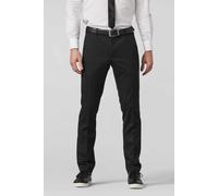 Anzughose MEYER "Bonn", Herren, Gr. 50, Normalgrößen, schwarz, 53% Polyester, 45% Wolle, 2% Elasthan, unifarben, slim fit lang, Hosen Anzughose, mit 4-Way-Stretch (33552018-50) schwarz