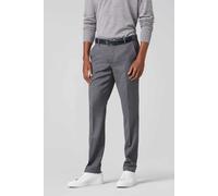 Anzughose MEYER "Bonn", Herren, Gr. 52, Normalgrößen, grau, 100% Wolle, unifarben, slim fit lang, Hosen Anzughose, mit Französischen Seitentaschen (47644766-52) grau