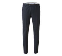 Anzughose MEYER "Oslo 2-111", Herren, Gr. 50, Normalgrößen, schwarz (marine), 55% Polyester, 45% Wolle, unifarben, figurumspielend lang, Hosen Anzughose, praktische Autofahrer- und Reisehose (37490061