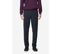 Anzughose MEYER "Oslo 2-111", Herren, Gr. 54, Normalgrößen, schwarz (marine), 55% Polyester, 45% Wolle, unifarben, figurumspielend lang, Hosen Anzughose, praktische Autofahrer- und Reisehose (37490061