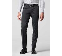 Anzughose MEYER "Oslo", Herren, Gr. 24, Normalgrößen, grau, 55% Polyester, 45% Wolle, unifarben, figurumspielend lang, Hosen Anzughose, mit Spezial-Dehnbund (66181206-24) grau