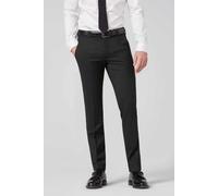 Anzughose MEYER "Roma", Herren, Gr. 23, Normalgrößen, schwarz, 54% Polyester;43% Wolle;3% Elasthan, unifarben, slim fit lang, Hosen Anzughose, mit Französische Seitentaschen (76905309-23) schwarz