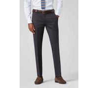 Anzughose MEYER "Roma", Herren, Gr. 25, Normalgrößen, blau (marine), 54% Polyester;43% Wolle;3% Elasthan, unifarben, slim fit lang, Hosen, mit Französische Seitentaschen (63976263-25) marine