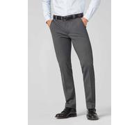 Anzughose MEYER "Roma", Herren, Gr. 50, Normalgrößen, grau, 54% Polyester;43% Wolle;3% Elasthan, unifarben, slim fit lang, Hosen Anzughose, mit Französische Seitentaschen (49499348-50) grau