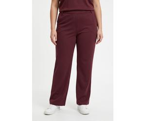 Anzughose ONLY CARMAKOMA "CARGOLDTRASH LIFE MW STRAIGHT PANT NOOS", Damen, Gr. 42, Länge 32, port royale, Web, Obermaterial: 63% Viskose, 32% Nylon, 5% Elasthan, unifarben, gerade lang, Hosen Anzughos