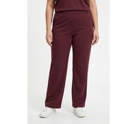 Anzughose ONLY CARMAKOMA "CARGOLDTRASH LIFE MW STRAIGHT PANT NOOS", Damen, Gr. 46, Länge 32, port royale, Web, Obermaterial: 63% Viskose, 32% Nylon, 5% Elasthan, unifarben, gerade lang, Hosen Anzughos