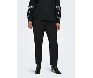 Anzughose ONLY CARMAKOMA "CARVERONICA-ELLY LIFE HW PANT TLR NOOS", Damen, Gr. 46, Länge 32, schwarz, Obermaterial: 95% Polyester, 5% Elasthan, unifarben, slim fit knöchellang, Hosen Anzughose (1039920