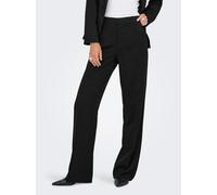 ONLY Damen Onlhattie-Lana Hw W Mel Pant TLR Hose Mit Weitem Bein Mit Gerader Taillierter Passform Und Hoher Taille, Black, 40W x 32L