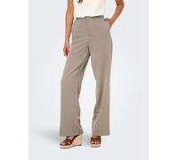 ONLY Damen Onlhattie-Lana Hw Wide Mel Pant TLR Hose, Taupe Gray/Detail:Melange, 40W x 32L