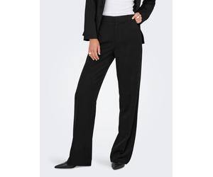 Anzughose ONLY "ONLHATTIE-LANA HW W MEL PANT TLR NOOS", Damen, Gr. 42, Länge 32, schwarz, Web, Obermaterial: 80% Polyester, 15% Viskose, 5% Elasthan, unifarben, lang, Hosen Anzughose, Materialmix (951