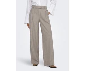 Anzughose ONLY "ONLLINDA HW STR MEL PANTS TLR NOOS", Damen, Gr. S (36), Länge 32, fungi detail:melange, Web, Obermaterial: 97% Polyester, 3% Elasthan, meliert, gerade lang, Hosen Anzughose, Materialmi