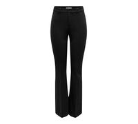Anzughose ONLY "ONLPEACH MW FLARED PANT TLR NOOS", Damen, Gr. 34 (XS), Länge 32, schwarz, Web, Obermaterial: 94% Polyester, 6% Elasthan, unifarben, Hosen Anzughose (51250257-34) schwarz