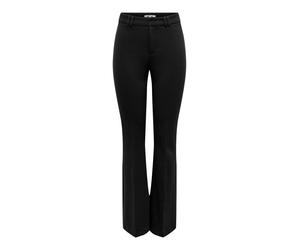 Anzughose ONLY "ONLPEACH MW FLARED PANT TLR NOOS", Damen, Gr. 38 (M), Länge 32, schwarz, Web, Obermaterial: 94% Polyester, 6% Elasthan, unifarben, Hosen Anzughose (51250257-38) schwarz