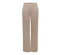 Anzughose ONLY "ONLPOPTRASH LIFE MW STRAIGHT PANT PNT", Damen, Gr. M (38), Länge 30, taupe gray, Milano Rib, Obermaterial: 63% Viskose, 32% Nylon, 5% Elasthan, unifarben, normal, Hosen Anzughose, Visk