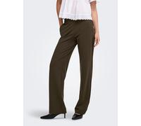 Anzughose ONLY "ONLPOPTRASH LIFE MW STRAIGHT PANT PNT", Damen, Gr. S (36), Länge 30, delicioso, Milano Rib, Obermaterial: 63% Viskose, 32% Nylon, 5% Elasthan, unifarben, normal, Hosen Anzughose, Visko