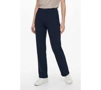 Anzughose ONLY "ONLPOPTRASH LIFE MW STRAIGHT PANT PNT", Damen, Gr. XS (34), Länge 30, night sky, Milano Rib, Obermaterial: 63% Viskose, 32% Nylon, 5% Elasthan, unifarben, normal, Hosen Anzughose, Visk