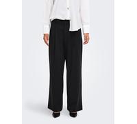 Anzughose ONLY "ONLSONJA HW WIDE PLEAT PANT TLR NOOS", Damen, Gr. 38, Länge 32, schwarz, Web, Obermaterial: 67% Polyester, 29% Viskose, 4% Elasthan, unifarben, lang, Hosen Anzughose, Materialmix, high