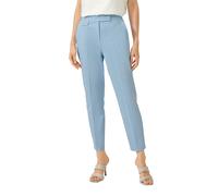 Anzughose S.OLIVER BLACK LABEL, Damen, Gr. 42, N-Gr, light blau, Web, Obermaterial: 50% Polyester, 47% Baumwolle, 3% Elasthan, unifarben, slim fit knöchelfrei, Hosen Anzughose, mit Bügelfalten (726701
