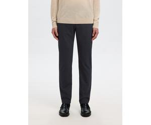 Anzughose SELECTED "SLH175-SLIM ROBERT FLEX PANTS NOOS", Herren, Gr. 30, Länge 32, grau (schwarz sapphire), Web, Obermaterial: 67% Polyester, 29% Viskose, 4% Elasthan, unifarben, slim fit knöchellang,