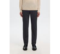 Anzughose SELECTED "SLH175-SLIM ROBERT FLEX PANTS NOOS", Herren, Gr. 31, Länge 32, schwarz sapphire, Web, Obermaterial: 67% Polyester, 29% Viskose, 4% Elasthan, unifarben, slim fit knöchellang, Hosen
