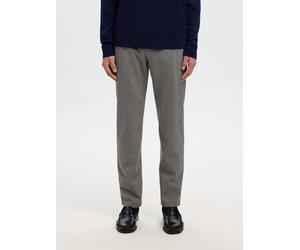Anzughose SELECTED "SLH175-SLIM ROBERT FLEX PANTS NOOS", Herren, Gr. 32, Länge 32, grau (grau melange), Web, Obermaterial: 67% Polyester, 29% Viskose, 4% Elasthan, meliert, slim fit knöchellang, Hosen
