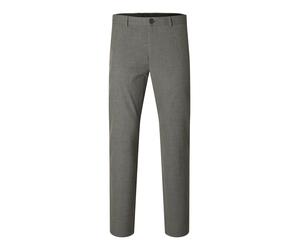 Anzughose SELECTED "SLH175-SLIM ROBERT FLEX PANTS NOOS", Herren, Gr. 32, Länge 32, grau melange, Web, Obermaterial: 67% Polyester, 29% Viskose, 4% Elasthan, meliert, slim fit knöchellang, Hosen Anzugh