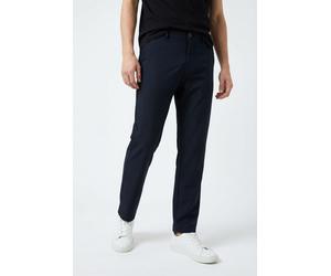 Anzughose SELECTED "SLH175-SLIM ROBERT FLEX PANTS NOOS", Herren, Gr. 33, Länge 34, schwarz sapphire, Web, Obermaterial: 67% Polyester, 29% Viskose, 4% Elasthan, unifarben, slim fit knöchellang, Hosen