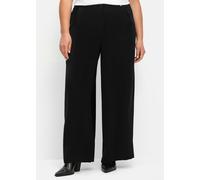 Anzughose SHEEGO, Damen, Gr. 44, Normalgrößen, schwarz, 100% Polyester, unifarben, Hosen Anzughose (53077106-44) schwarz