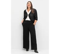 Anzughose SHEEGO, Damen, Gr. 48, Normalgrößen, schwarz, 100% Polyester, unifarben, Hosen Anzughose (53077106-48) schwarz