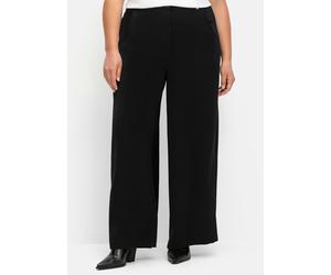 Anzughose SHEEGO, Damen, Gr. 48, Normalgrößen, schwarz, 100% Polyester, unifarben, Hosen Anzughose (53077106-48) schwarz