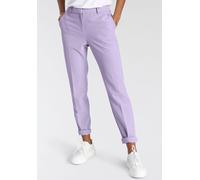 Anzughose TAMARIS, Damen, Gr. 42, N-Gr, lila (flieder), Web, Obermaterial: 93% Polyester, 7% Elasthan, unifarben, schmal knöchellang, Hosen Anzughose, in Trendfarben - mit passendem Blazer (55047142-4