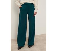 Anzughose TAMARIS "im modernem Look", Damen, Gr. 38, N-Gr, petrol, Web, Obermaterial: 63% Polyester, 33% Viskose, 4% Elasthan, unifarben, lässig geschnitten lang, Hosen Anzughose, mit weitem Bein (518