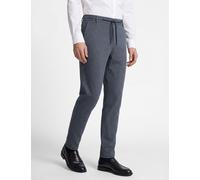 Anzughose THOMAS GOODWIN "Hose", Herren, Gr. 54, Normalgrößen, grau (indigo), 60% Polyester, 35% Viskose, 5% Elasthan, unifarben, slim fit lang, Hosen Anzughose, im Slim-Fit, 3936-0-2835 (22609208-54)