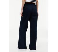 Anzughose TOMMY HILFIGER "CHINO DRESSING WIDE LEG", Damen, Gr. 44, N-Gr, blau (schwarz night navy), Web, Obermaterial: 100% Baumwolle. Futter: 100% Viskose, unifarben, lässig geschnitten lang, Hosen A