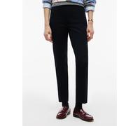 Anzughose TOMMY HILFIGER "GABARDINE ZIP SLIM PANT", Damen, Gr. 38, N-Gr, schwarz, Web, Obermaterial: 95% Baumwolle, 5% Elasthan, unifarben, slim fit lang, Hosen Anzughose, Baumwollmischung, slim fit (