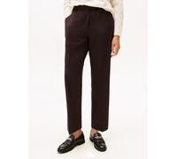Anzughose TOMMY HILFIGER "TIMELESS WOOL SLIM STRT PANT", Damen, Gr. 38, N-Gr, deep burgundy, Web, Obermaterial: 54% Polyester, 44% Wolle, 2% Elasthan, unifarben, slim fit knöchellang, Hosen Anzughose,