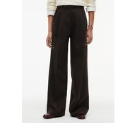 Anzughose TOMMY HILFIGER "VISCOSE BLEND WIDE LEG", Damen, Gr. 38, N-Gr, braun (chocolate), Web, Obermaterial: 66% Polyester, 28% Viskose, 6% Elasthan, unifarben, lässig geschnitten lang, Hosen Anzugho