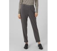 Anzughose VERO MODA "VMMAYA MR LOOSE SOLID PANT NOOS", Damen, Gr. M (38), Länge 32, grau (grau pinstripe), Web, Obermaterial: 62% Polyester, 33% Viskose, 5% Elasthan, unifarben, regular fit knöchellan